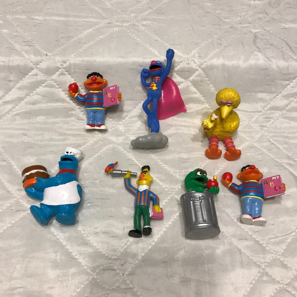 Vintage Applause Jim Henson Sesame Street PVC figures lot of 7